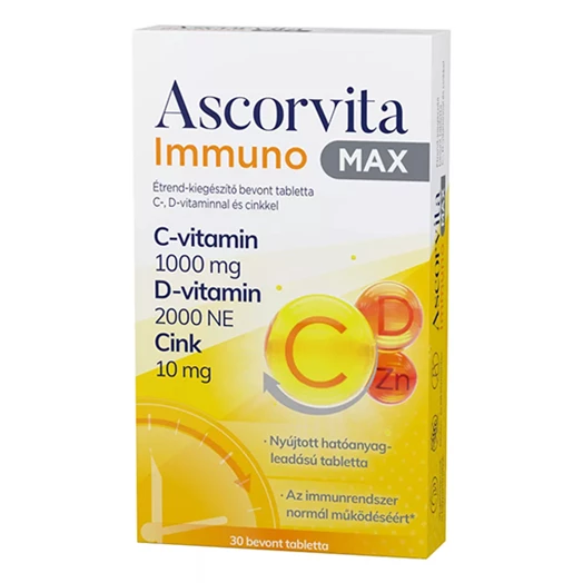 Vitamin ASCORVITA Immuno Max 30 db-os