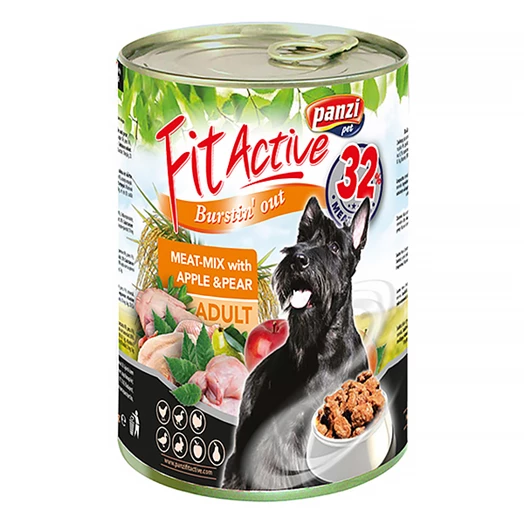 Állateledel konzerv PANZI FitActive kutyának hús-mix 415 g