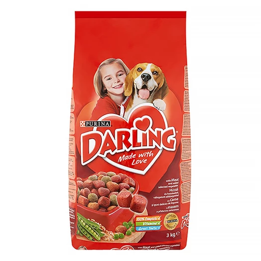 Állateledel száraz PURINA Darling kutyáknak hússal és zöldséggel 3kg