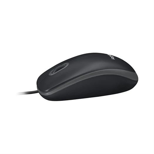 Egér vezetékes LOGITECH B100 USB 1000 DPI fekete