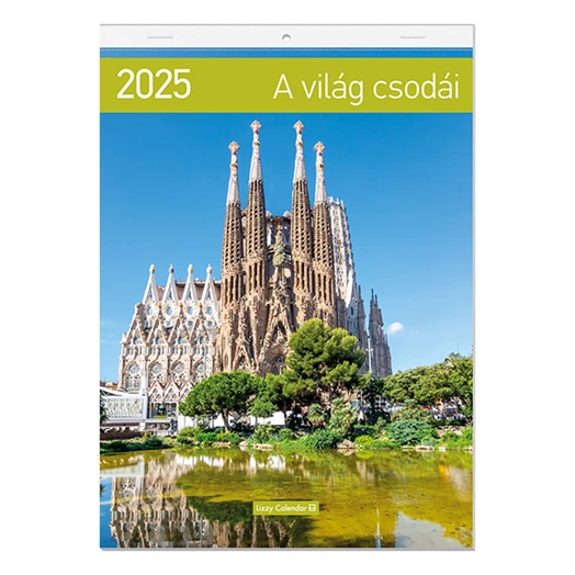 Falinaptár LIZZY CARD A/4 álló A világ csodái 2025.