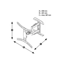 Falitartó HAMA Full Motion 2 kar 80-165 cm 32"-65" fekete