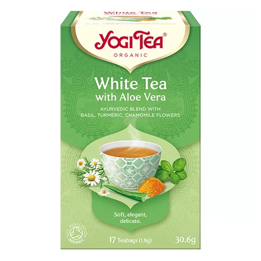 Fehér tea bio YOGI TEA aloeverával 17 filter/doboz