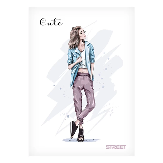 Füzet STREET Cute A/5 54 lapos kockás