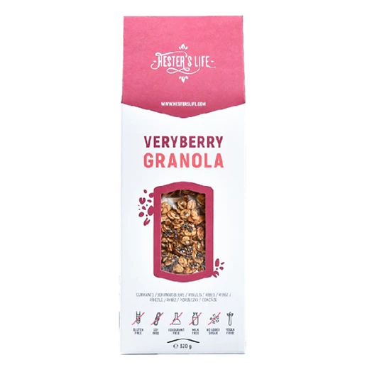 Granola HESTER’S Veryberry ribizlis 320g