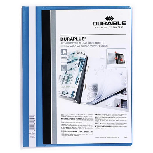 Gyorsfűző DURABLE Duraplus A/4 széles panorámás kék