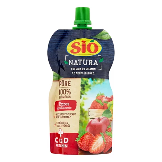 Gyümölcspüré SIÓ Natura Epres gyümölcsmix 100% 120g