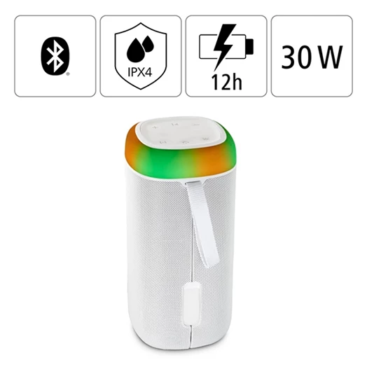 Hangszóró HAMA Shine 2.0 Bluetooth 30W RGB LED fehér