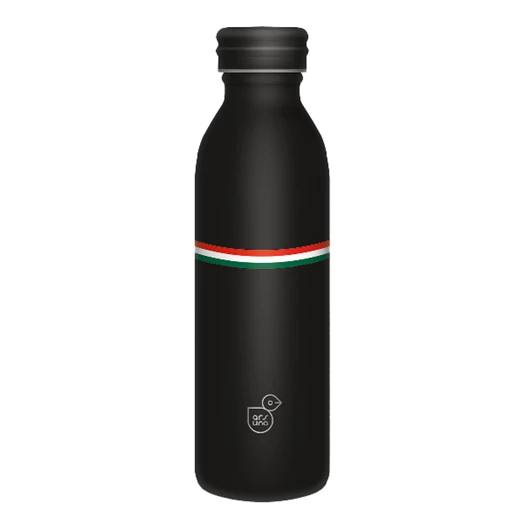 Kulacs duplafalú ARS UNA fém BPA-mentes 600 ml Flag Black