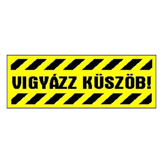 Matrica Vigyázz küszöb! sárga "A"