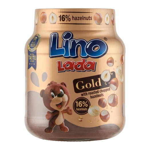 Mogyorókrém LINO LADA Gold mogyoródarabokkal 350g