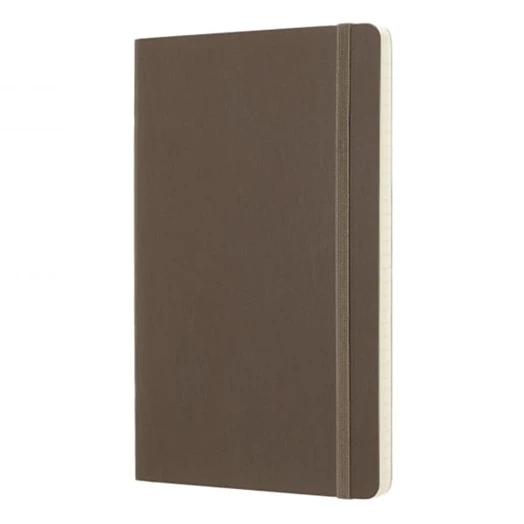 Notesz MOLESKINE QP616P14 "L" vonalas puha fedeles föld barna