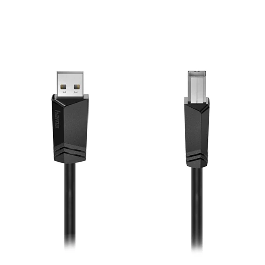 Nyomtató kábel HAMA USB-A/USB-B 3m fekete