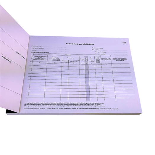 Nyomtatvány postaküldemények feladókönyve PATRIA A/4 fekvő 150 lap