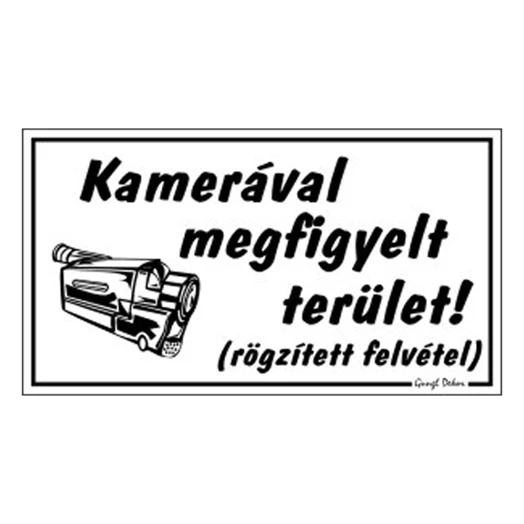 Piktogram Kamerával megfigyelt terület fehér