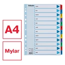 Regiszter ESSELTE Mylar A/4 laminált karton Jan-Dec