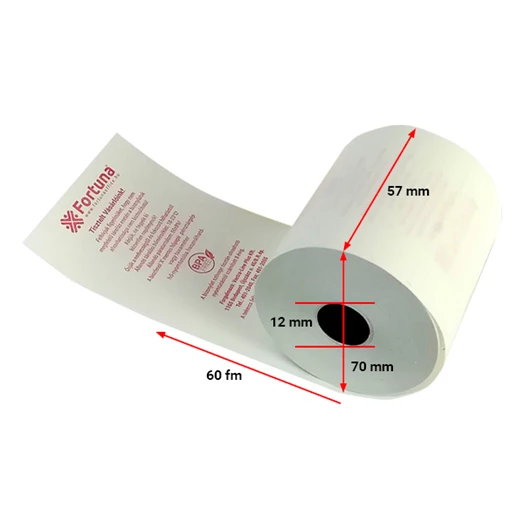 Thermo tekercs FORTUNA 57x70mm/12 60fm BPA Free