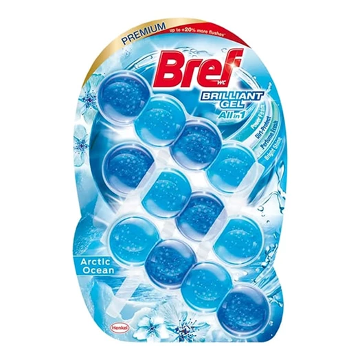 Toalett illatosító golyó BREF Brilliant Gel Arctic Ocean 3x42g