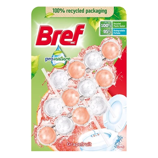 Toalett illatosító golyó BREF ProNature Grapefruit 3x50g