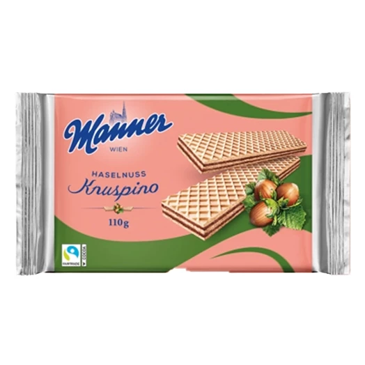 Töltött ostya MANNER Knuspino mogyorós 110g