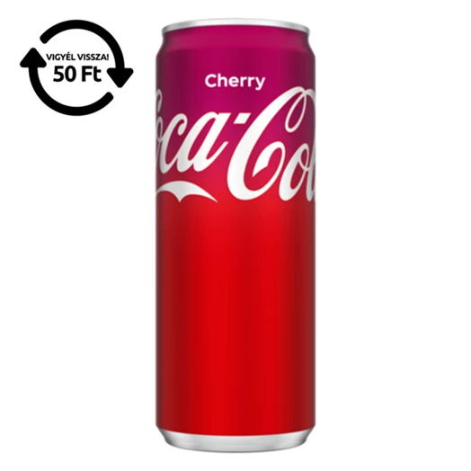 Üdítőital szénsavas COCA-COLA Cherry dobozos 0,33L DRS