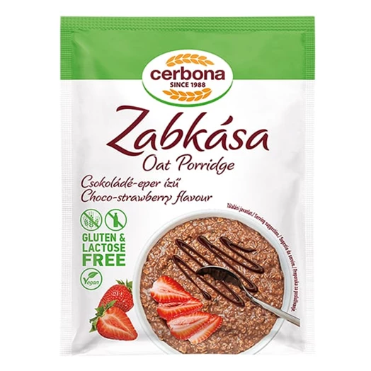 Zabkása CERBONA Gluténmentes csokoládés-epres 50g