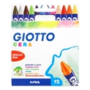 Zsírkréta GIOTTO Cera kerek hegyezett 8mm 12 színű